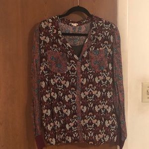 Anthropologie Tiny Floral Blouse - Size L